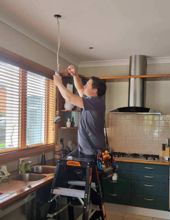 Changing Kitchen lights to new LEDs to improve overall lighting in the area